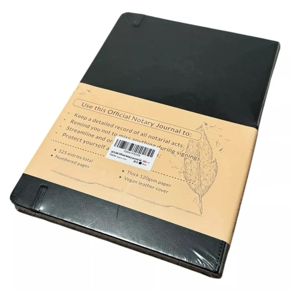 Skyline NOTARY JOURNAL State Journal of Notarial Acts Public Record Book A4 525